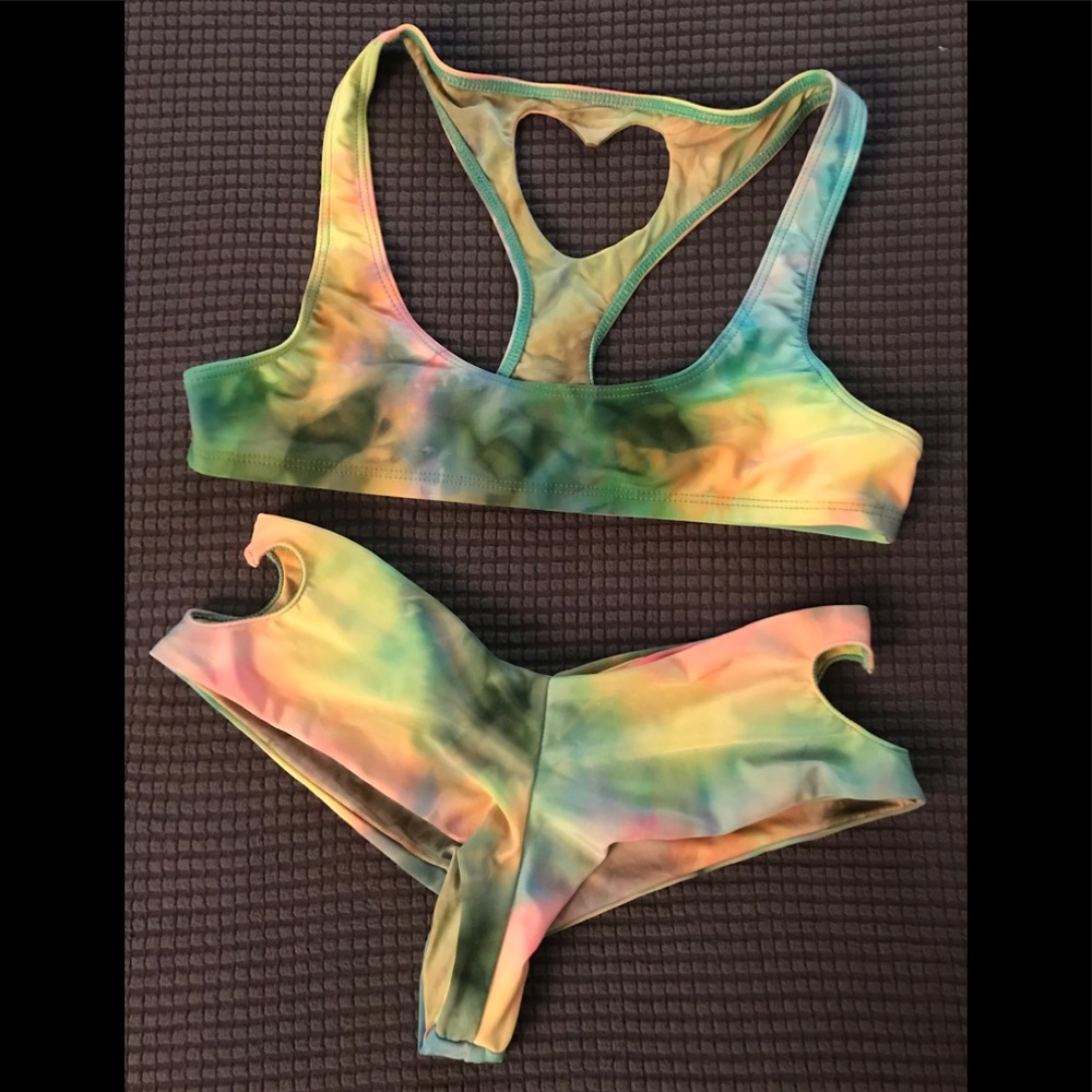 Lolli HTF Set 💕 Tie Dye Glass of Hearts SET